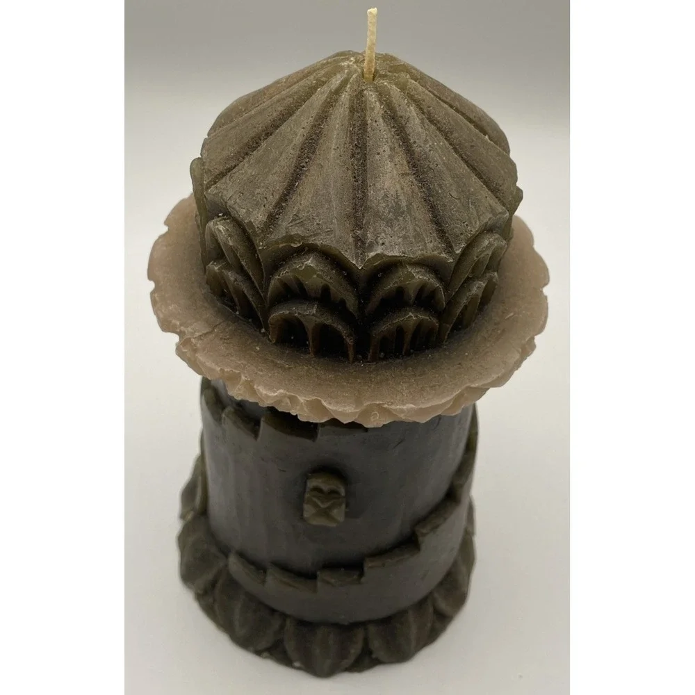 10 inch‎ Castle Protection Candle Religious Wiccan And Paganism Hand Carved
